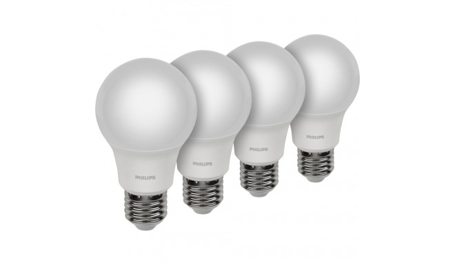 Philips LED Lamp E27 4-Pack 75W 4000K
