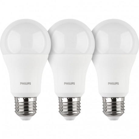 Philips LED Lamp E27 3-Pack 100W 2700K