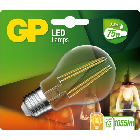 GP Lighting Filament Classic E27 LED 8,2W (75W) 806lm dimmerdatav GP079934