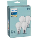 Philips LED Pirn E27 4-Pakk 60W 2700K