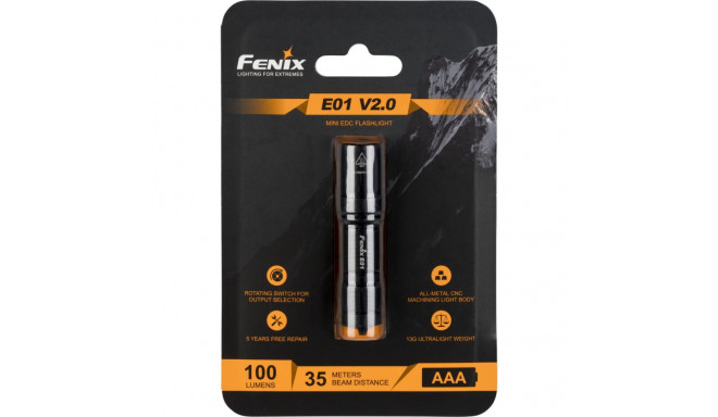 Fenix E01 V2.0 100 lm taskulamp