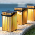 New Garden Okinawa Solar Recharge Lantern Bamboo