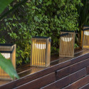 New Garden Okinawa Solar Recharge Lantern Bamboo