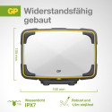 GP paneelvalgusti töövalgustus 1200 luumenit, IPX7, USB-C, 2x18650