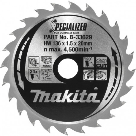 Makita B-33629 SPECIALIZED saeketas 136x20x24Z