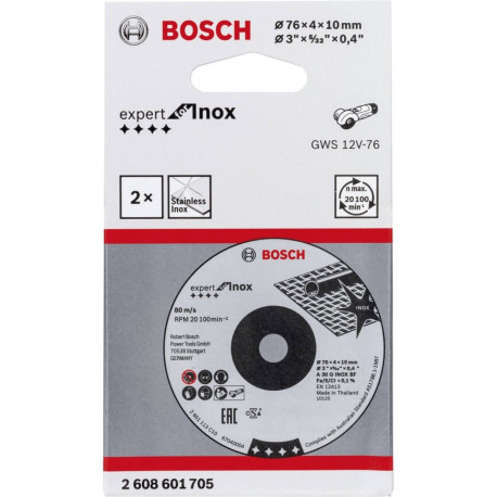 Bosch lihvketas 76x4x10mm ExpertforInox