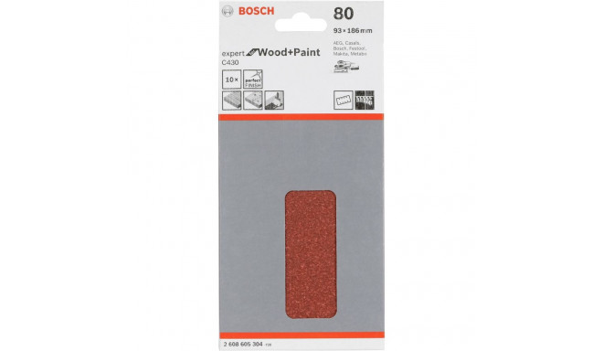 Bosch lihvimistald C 430 puit + lakk 93x186MM karedusega 80 10 tk
