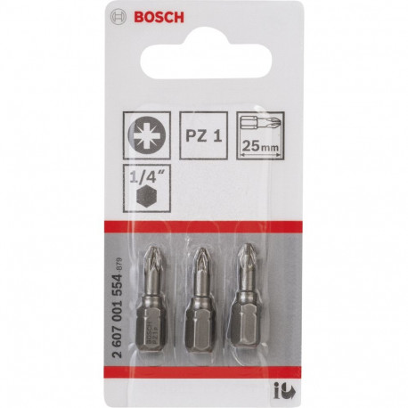 Bosch 3 tk PZ kruvikeeraja otsik PH1 XH1 25mm