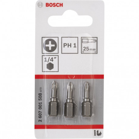 Bosch 3 tk PH kruvikeeraja otsik PH1 XH 25mm