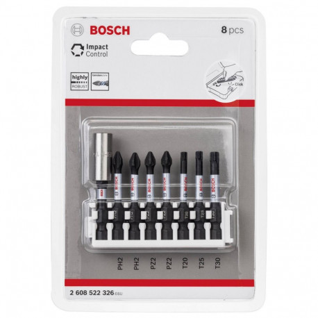 Bosch Impact Control 50 mm 8-osaline bitikomplekt