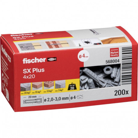 Fischer SX 4x20 tüübel 200 tk
