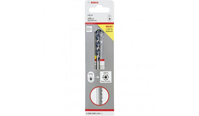 Bosch 1 Drill Bit CYL-5 6x50x100mm