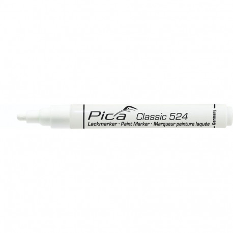 Pica Classic Industrial Paint Marker, 2-4mm bullet tip, white
