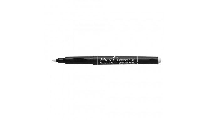 Pica Permanent Marker INSTANT white, Bullet Tip,  1-2mm