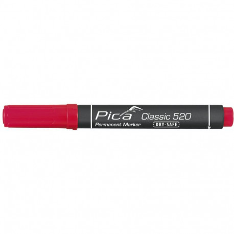 Pica Permanent Marker 1-4mm, Round Tip, red
