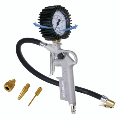 Aerotec kalibreeritud rehvitäitepüstol + 30 cm voolik + adapterid