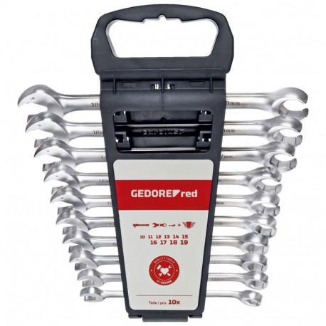 GEDORE red kombinatsiooniline rätsel avatud otsaga mutrivõti 10-osaline