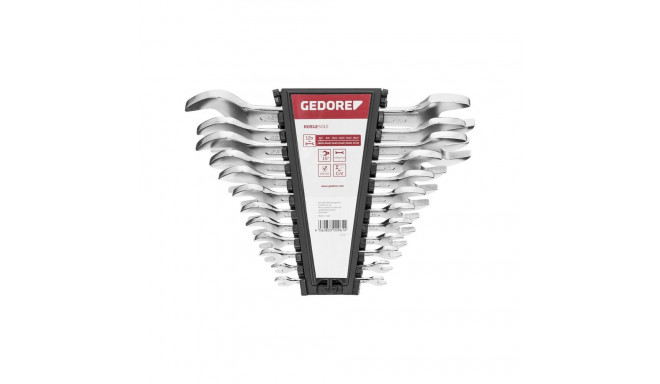 GEDORE red Double open-ended Spanner Set 12-pieces short
