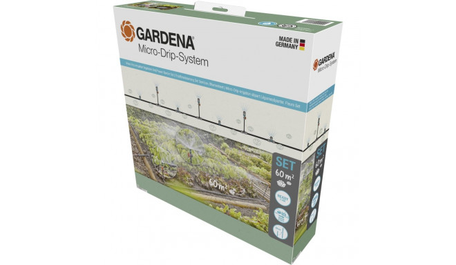Gardena mikrotilgutusüsteemi komplekt köögivilja- ja lillepeenardele 40m²