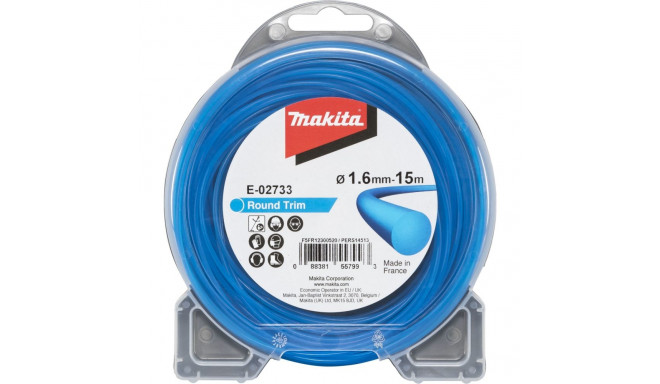 Makita E-02733 niidukõri ümmargune 1,6mmx15m