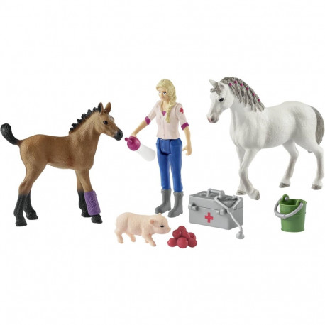 Schleich Farm World 42486 veterinaar külastab mära ja varssa