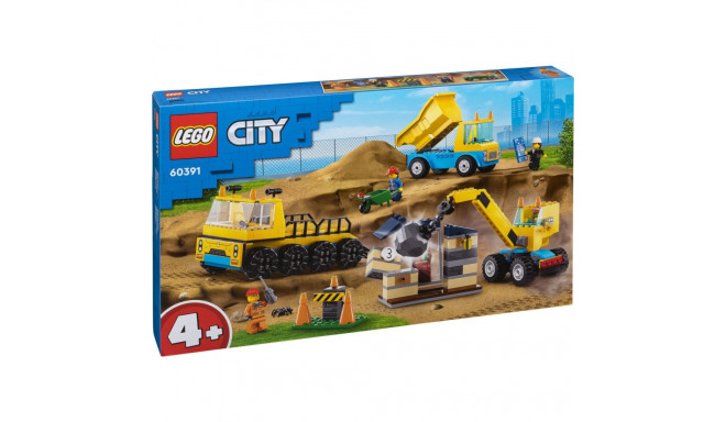 LEGO City 60391  Contruction Trucks and Wrecking Ball Crane
