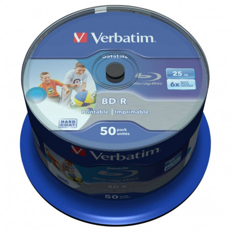 1x50 Verbatim BD-R Blu-Ray 25GB 6x kiirus DL laia pinnaga prinditav CB
