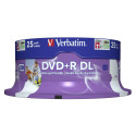 1x25 Verbatim DVD+R Kahekihiline 8x Kiirus, prinditav, 8,5GB