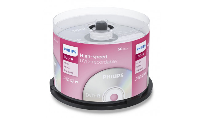 1x50 Philips DVD-R 4,7GB 16x SP