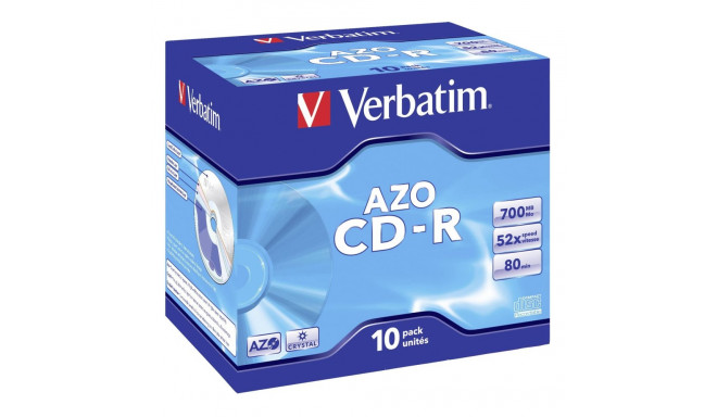 1x10 Verbatim Data Life plus CD-R 80 / 700MB, 52x kiirus JC