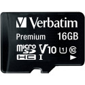 Verbatim microSDHC          16GB Class 10 UHS-I incl Adapt. 44082
