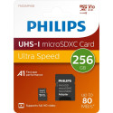 Philips MicroSDXC Card     256GB Class 10 UHS-I U1 incl. Adapter