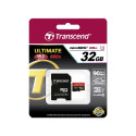 Transcend microSDHC MLC 32GB Klass 10 UHS-I 600x + SD-adapter
