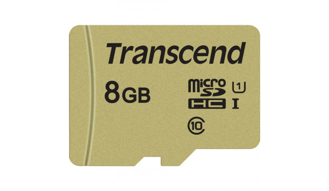 Transcend microSDHC 500S 8GB Class 10 UHS-I U1 + SD Adapter