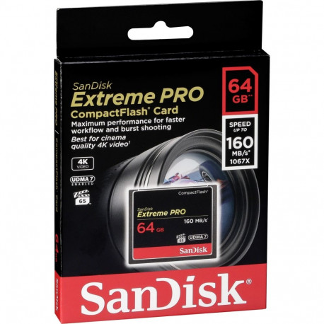 SanDisk Extreme Pro CF      64GB 160MB/s         SDCFXPS-064G-X46