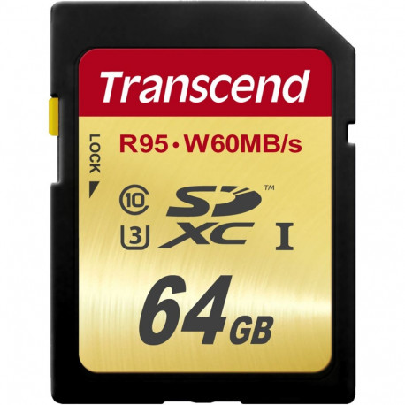 Transcend SDXC 64GB Class 10 UHS-I U3 Ultimate mälukaart