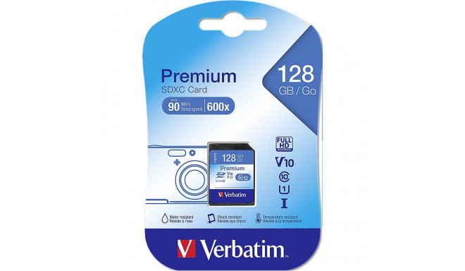 Verbatim SDXC kaart 128GB Class 10 44025