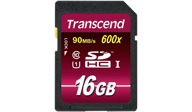 Transcend SDHC 16GB Class10 UHS-I 600x Ultimate mälukaart