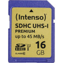 Intenso SDHC-mälukaart 16GB Klass 10 UHS-I Premium