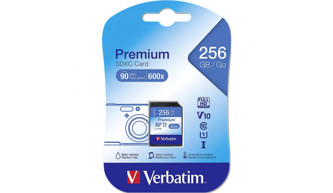 Verbatim SDXC kaart 256GB klass 10