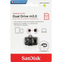 SanDisk Ultra Dual Drive 64GB m3.0 hall ja hõbedane SDDD3-064G-G46