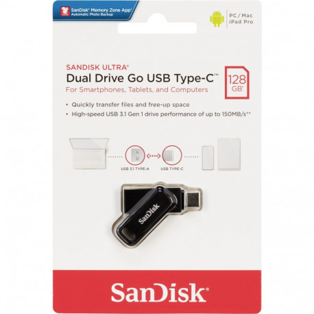SanDisk Ultra Dual DriveGo 128GB USB Type C mälupulk SDDDC3-128G-G46