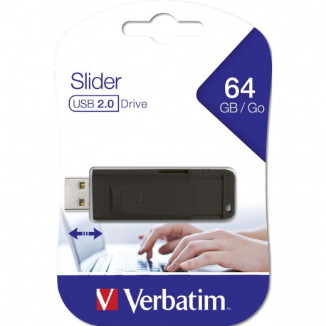 Verbatim Store n Go Slider 64GB USB 2.0 mälupulk