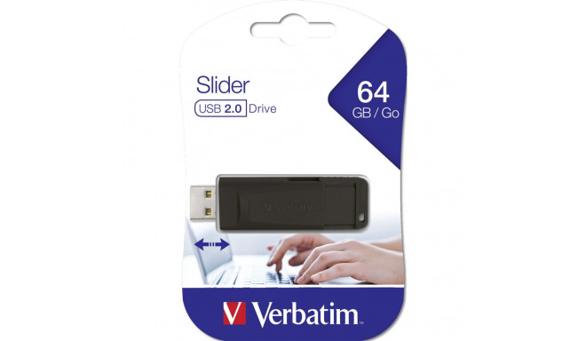Verbatim Store n Go Slider 64GB USB 2.0 mälupulk