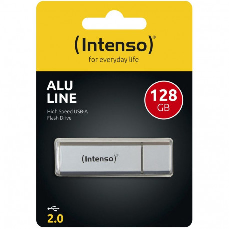 Intenso Alu Line hõbedane 128GB USB-mälupulk 2.0