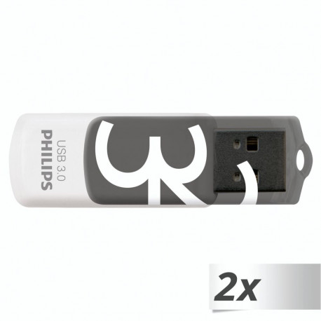 Philips USB 3.0 2-Pack      32GB Vivid Edition Shadow Grey