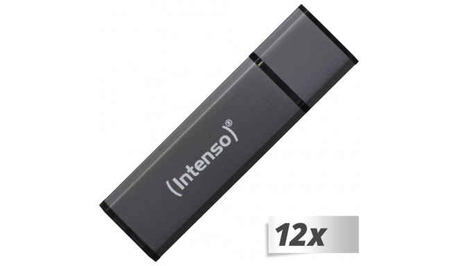 12x1 Intenso Alu Line 8GB USB-mälupulk 2.0 antratsiit