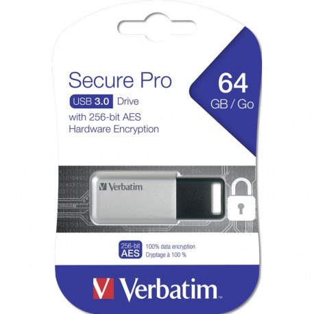 Verbatim Secure Data Pro 64GB USB 3.0 mälupulk