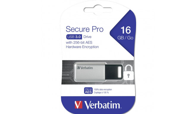 Verbatim Secure Data Pro 16GB USB 3.0 mälupulk