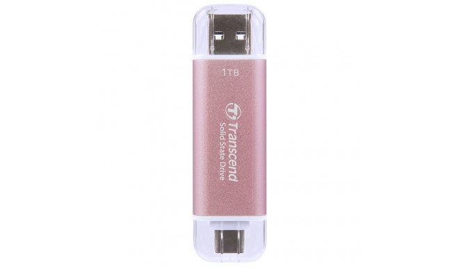 Transcend SSD ESD310P 1TB USB-C roosa